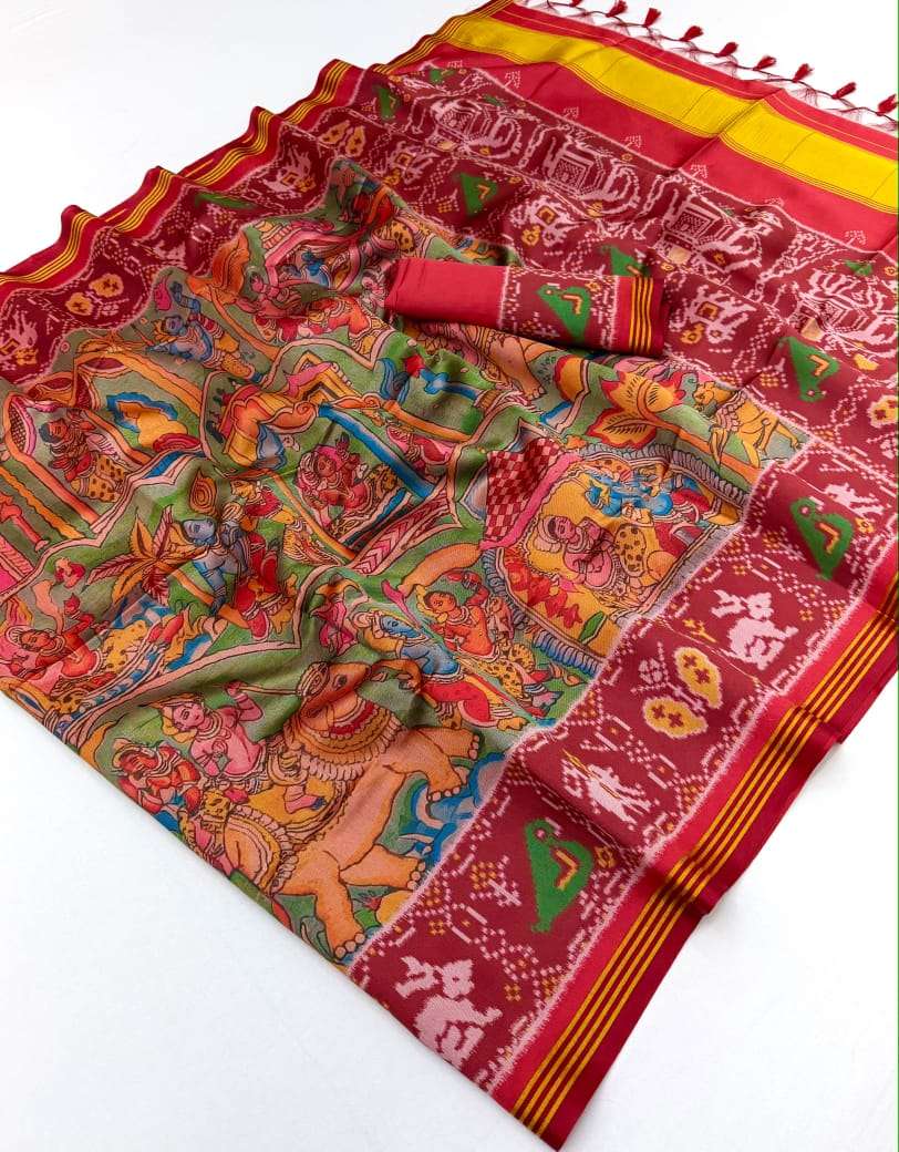 PATOLA HERITAGE OF GUJARAT PATAN PATOLA PRINT ON SILK FABRIC SAREE WHOLESALE IN SURAT
